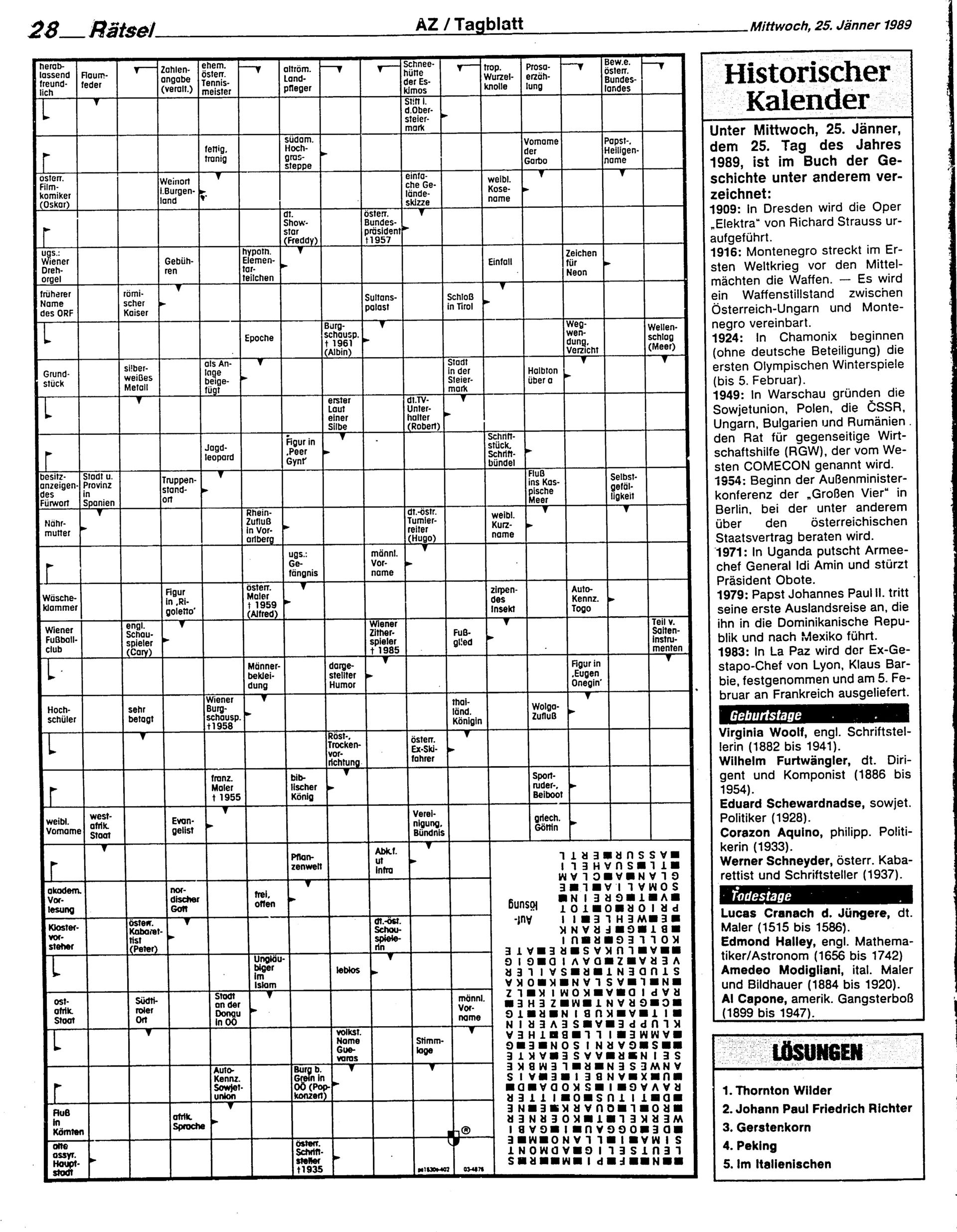 Ausgabe Mi. 25.01.1989, Seite 28