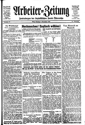 Ausgabe So. 04.11.1945, Seite 1