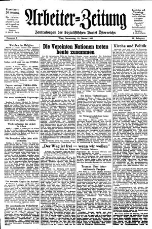 Ausgabe Do. 10.01.1946, Seite 1