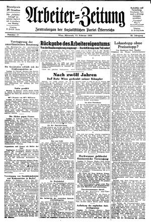 Ausgabe Mi. 13.02.1946, Seite 1