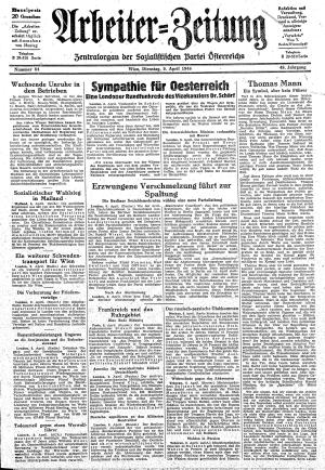 Ausgabe Di. 09.04.1946, Seite 1