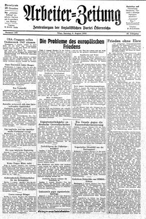 Ausgabe So. 04.08.1946, Seite 1
