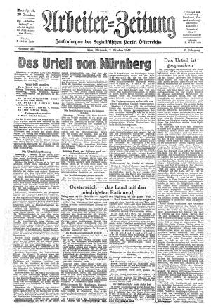 Ausgabe Mi. 02.10.1946, Seite 1