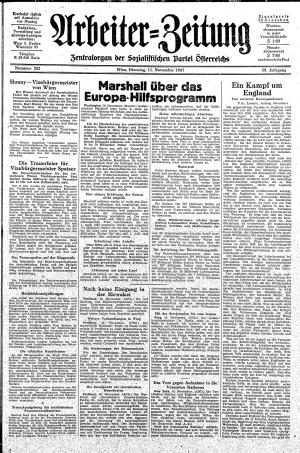 Ausgabe Di. 11.11.1947, Seite 1
