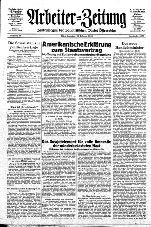 Ausgabe Sa. 28.02.1948, Seite 1