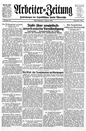 Ausgabe Di. 01.02.1949, Seite 1