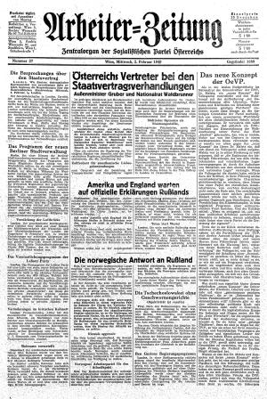 Ausgabe Mi. 02.02.1949, Seite 1