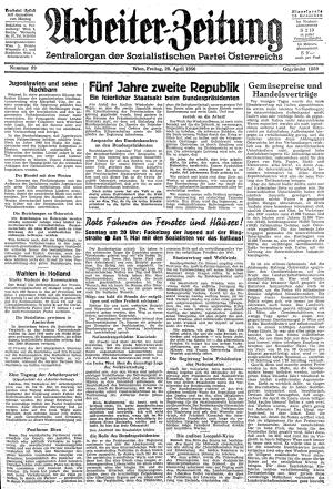 Ausgabe Fr. 28.04.1950, Seite 1
