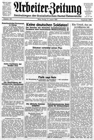 Ausgabe Fr. 11.08.1950, Seite 1