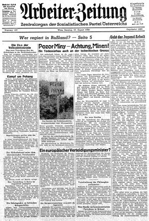 Ausgabe So. 13.08.1950, Seite 1