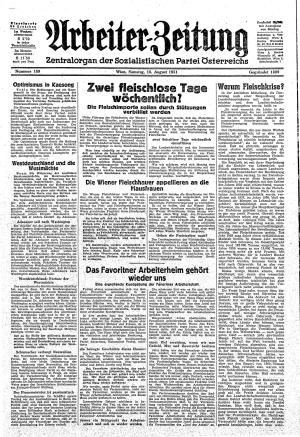 Ausgabe Sa. 18.08.1951, Seite 1