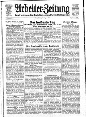 Ausgabe Fr. 15.08.1952, Seite 1