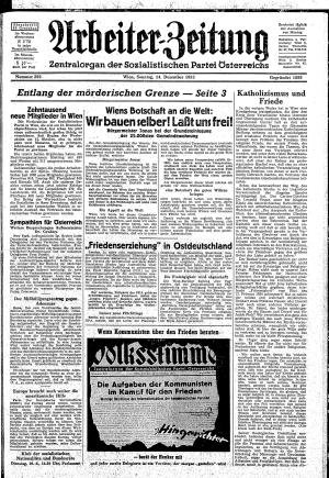 Ausgabe So. 14.12.1952, Seite 1