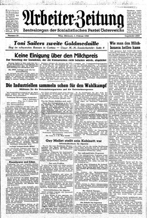 Ausgabe Mi. 01.02.1956, Seite 1
