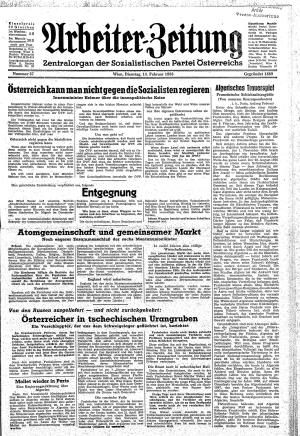 Ausgabe Di. 14.02.1956, Seite 1