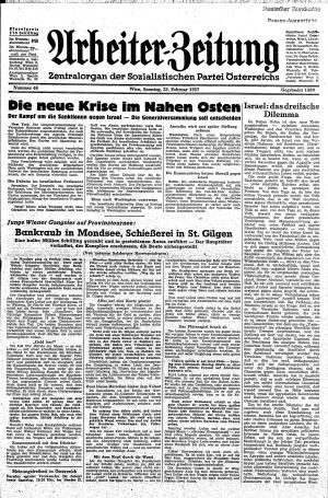 Ausgabe Sa. 23.02.1957, Seite 1