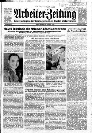 Ausgabe Di. 01.10.1957, Seite 1