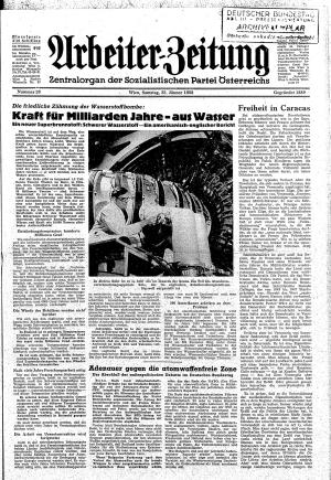 Ausgabe Sa. 25.01.1958, Seite 1