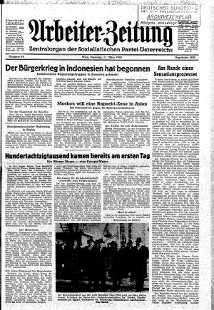 Ausgabe Di. 11.03.1958, Seite 1