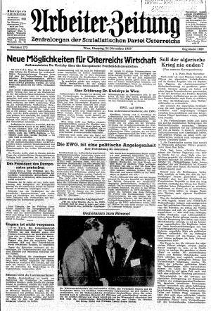 Ausgabe Di. 24.11.1959, Seite 1