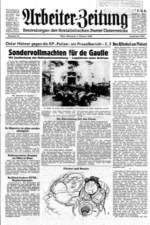 Ausgabe Mi. 03.02.1960, Seite 1