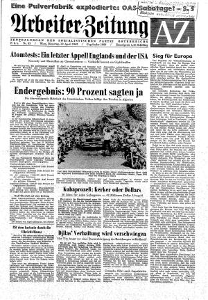 Ausgabe Di. 10.04.1962, Seite 1