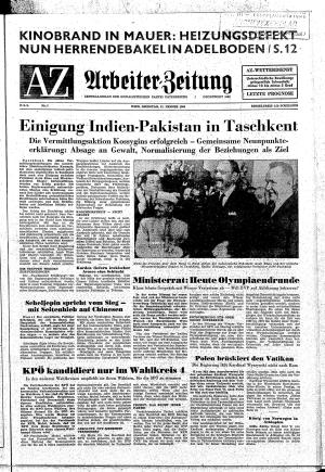 Ausgabe Di. 11.01.1966, Seite 1
