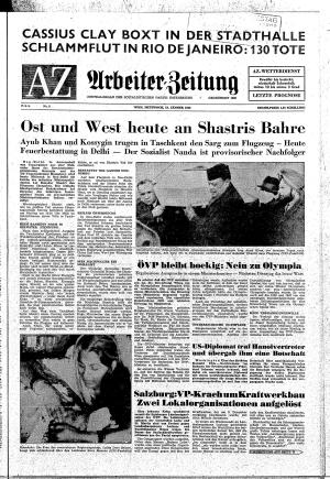 Ausgabe Mi. 12.01.1966, Seite 1
