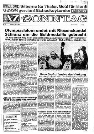 Ausgabe So. 18.02.1968, Seite 1