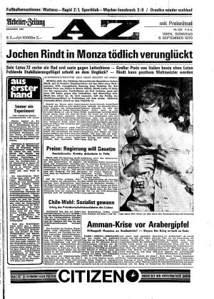 Ausgabe So. 06.09.1970, Seite 1