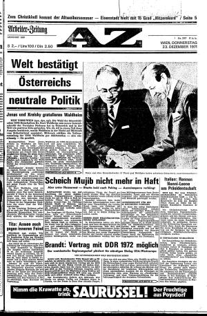 Ausgabe Do. 23.12.1971, Seite 1