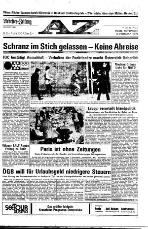 Ausgabe Mi. 02.02.1972, Seite 1