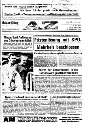 Ausgabe Mo. 12.11.1973, Seite 1