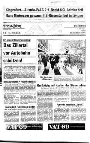 Ausgabe So. 30.11.1975, Seite 1