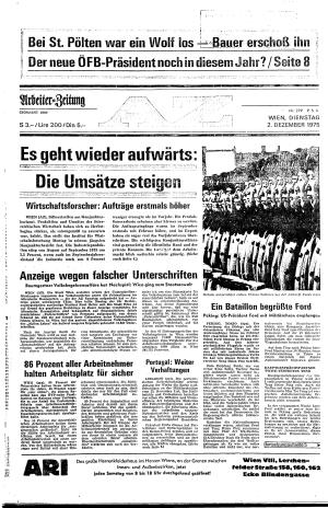 Ausgabe Di. 02.12.1975, Seite 1