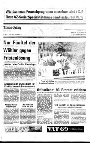 Ausgabe Mi. 03.12.1975, Seite 1