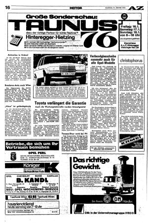 Ausgabe Sa. 10.01.1976, Seite 16