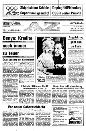 Ausgabe Fr. 13.02.1976, Seite 1