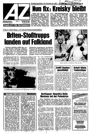 Ausgabe Sa. 22.05.1982, Seite 1