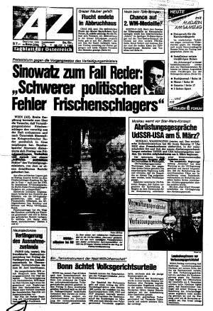 Ausgabe Sa. 26.01.1985, Seite 1