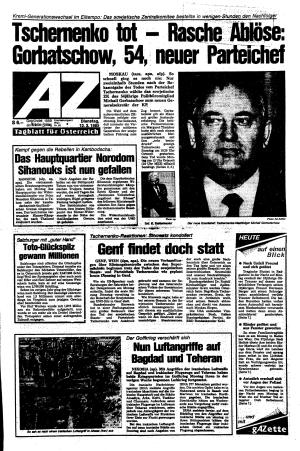 Ausgabe Di. 12.03.1985, Seite 1
