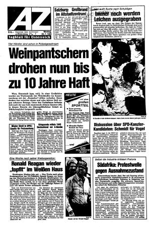 Ausgabe Mo. 22.07.1985, Seite 1