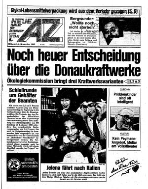 Ausgabe Mi. 06.11.1985, Seite 1