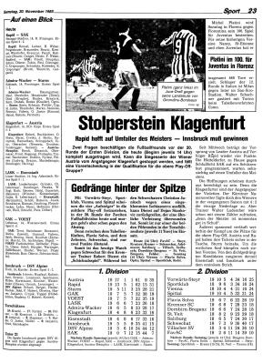 Ausgabe Sa. 30.11.1985, Seite 23