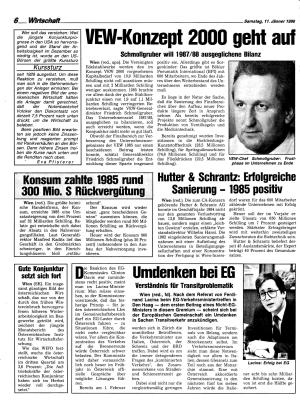 Ausgabe Sa. 11.01.1986, Seite 6