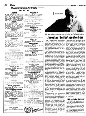 Ausgabe Sa. 11.01.1986, Seite 28