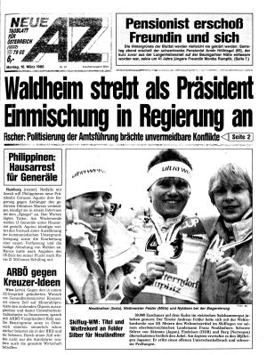 Ausgabe Mo. 10.03.1986, Seite 1