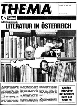 AZ Thema Fr. 14.03.1986, Seite 1