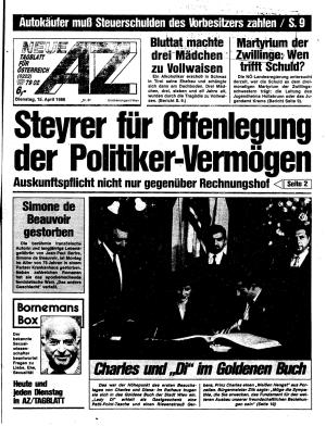 Ausgabe Di. 15.04.1986, Seite 1