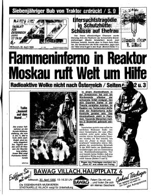 Ausgabe Mi. 30.04.1986, Seite 1